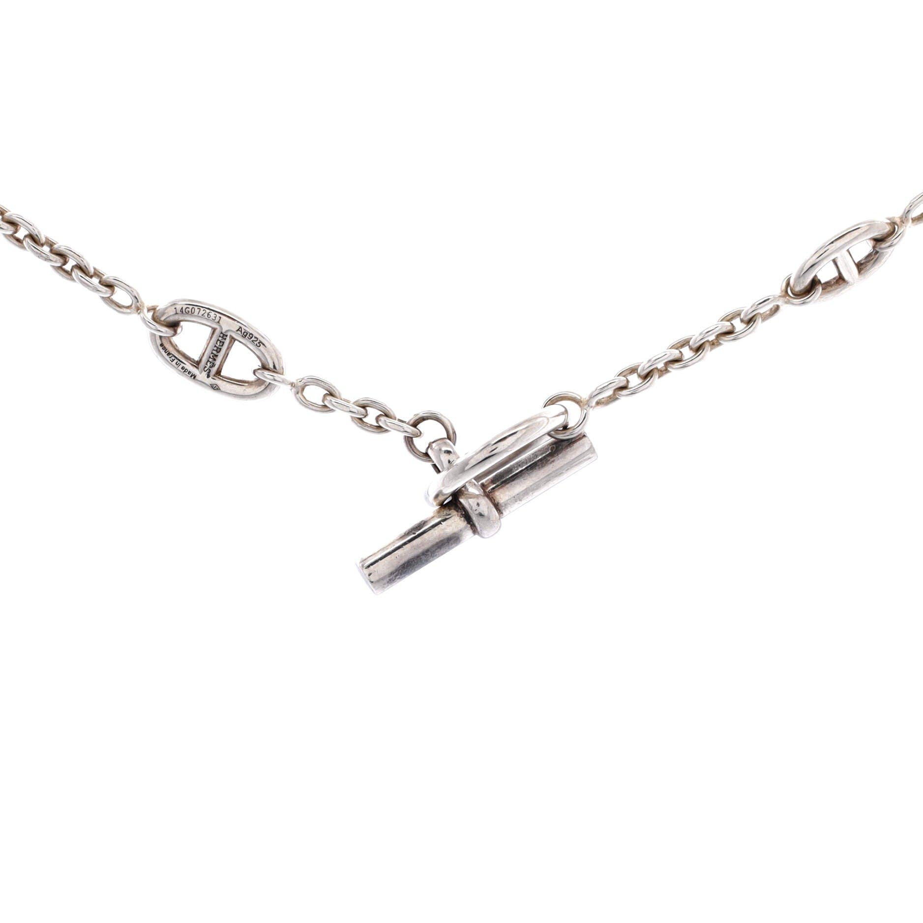 Pre-Owned Hermes Farandole Long Necklace Sterling Silver 160, Alternate, color, Silver