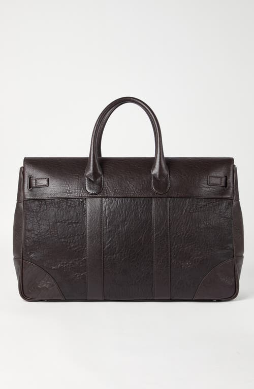 Brunello Cucinelli Men Country Leather Bag With Texture Grain
