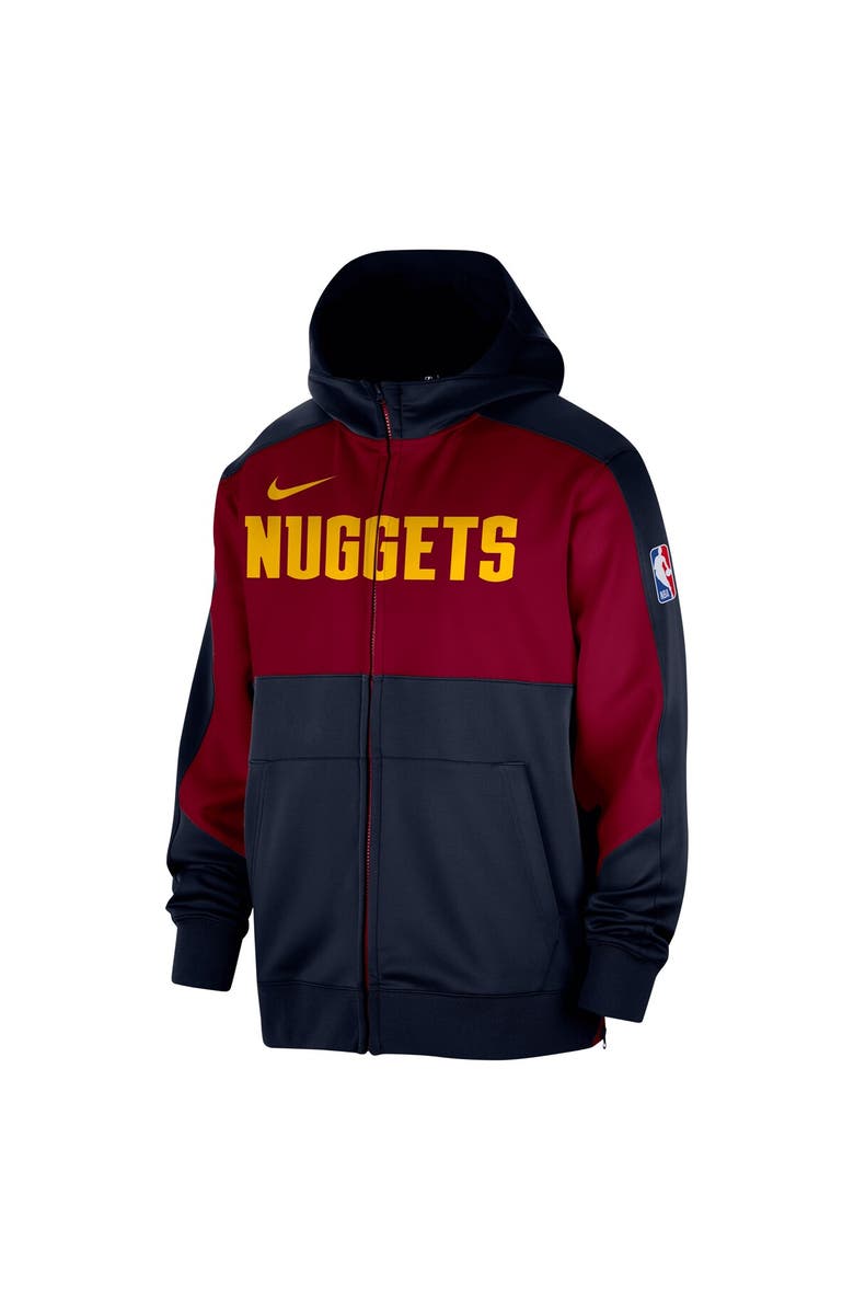Nike Men's Nike Navy Denver Nuggets Authentic On-Court Showtime Performance Full-Zip Hoodie, Alternate, color, Navy