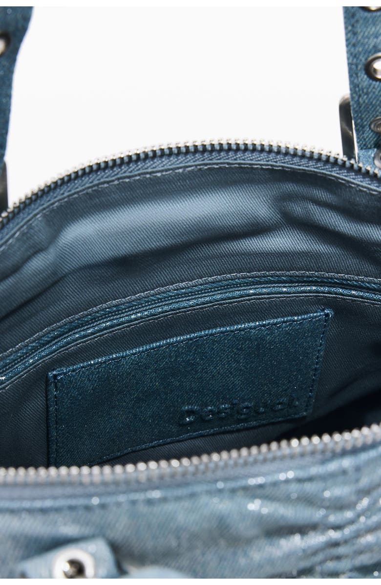 Desigual Medium Ruched Denim Backpack, Alternate, color,