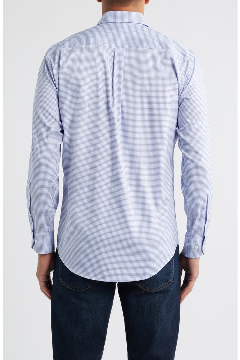 Jackson Crown Lite Microcheck Performance Twill Button-Up Shirt, Alternate, color, DEEP VIOLET