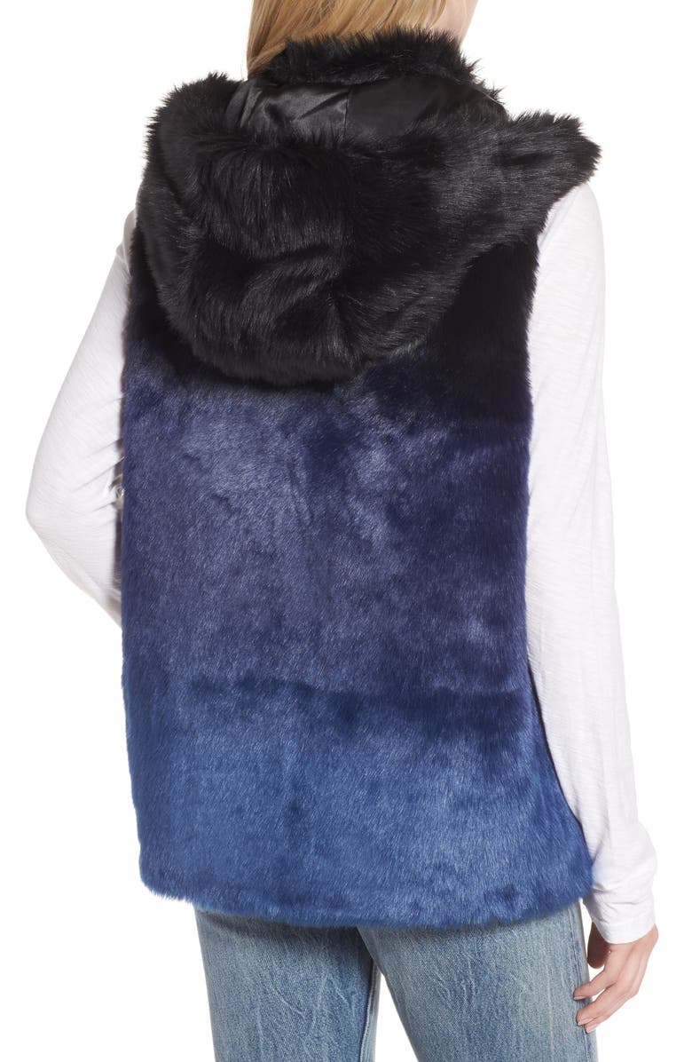 Heurueh Ryan Ombré Faux Fur Hooded Vest, Alternate, color, 