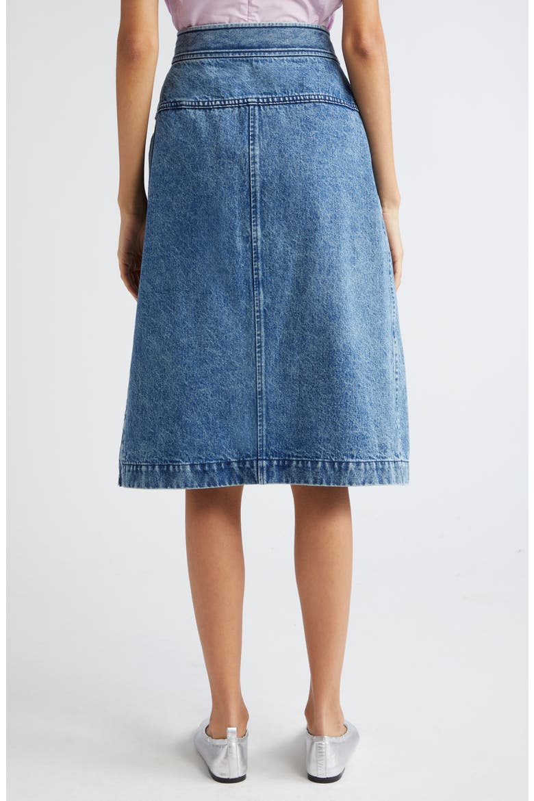 Denim Wrap Skirt, Alternate, color, BLUE