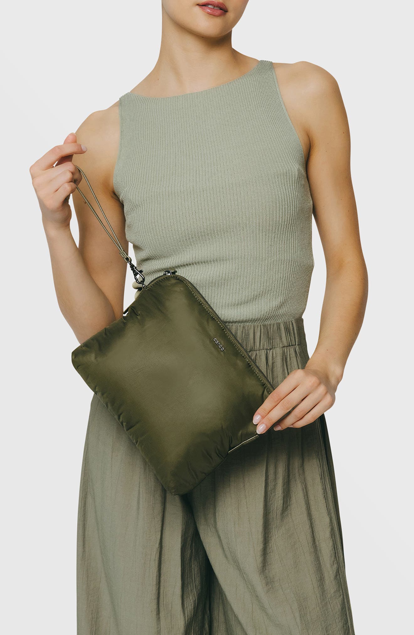 Water Repellent Pouch, Alternate, color, OLIVE