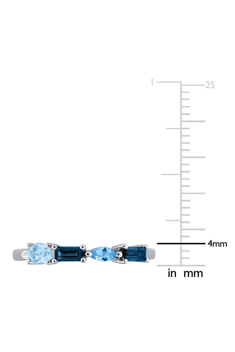 Multiple Cut Blue Topaz Stacking Ring, Alternate, color, BLUE