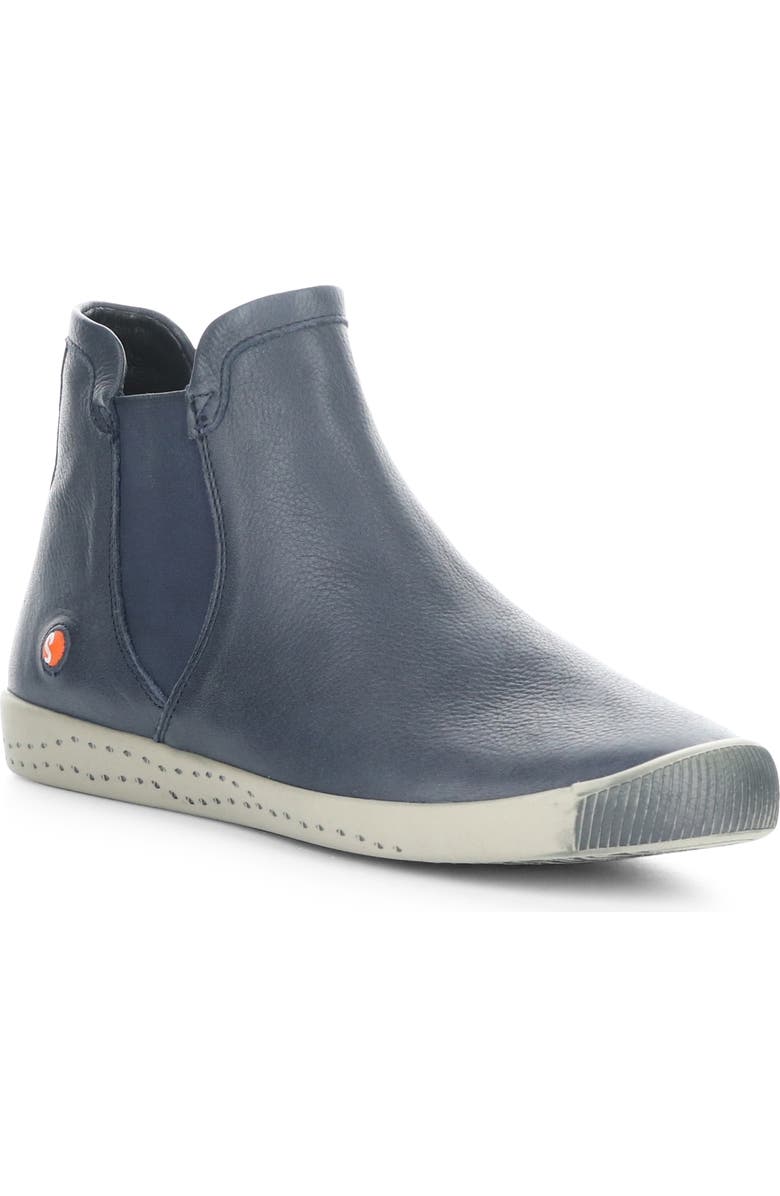 Softinos by Fly London Itzi Chelsea Boot, Main, color, 002 Navy Washed Leat