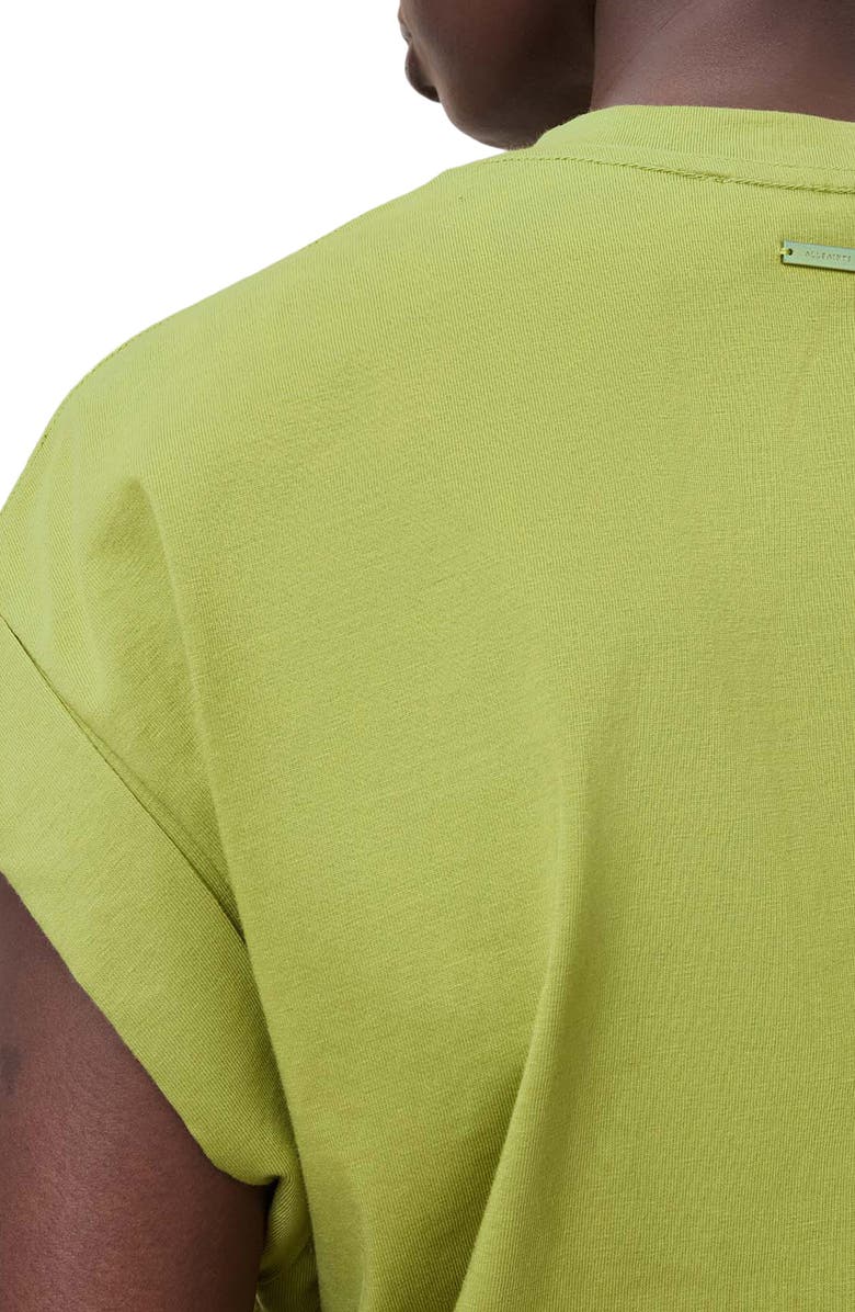 AllSaints Mira Ruched Cotton T-Shirt, Alternate, color, 