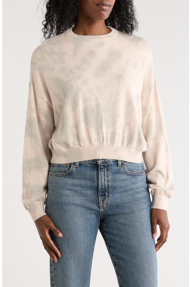 Tie Dye Crop Sweater, Main, color, SEAGRASS MULTI