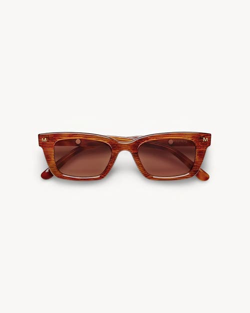 Machete Ruby Sunglasses In Dark Tortoise Stripe