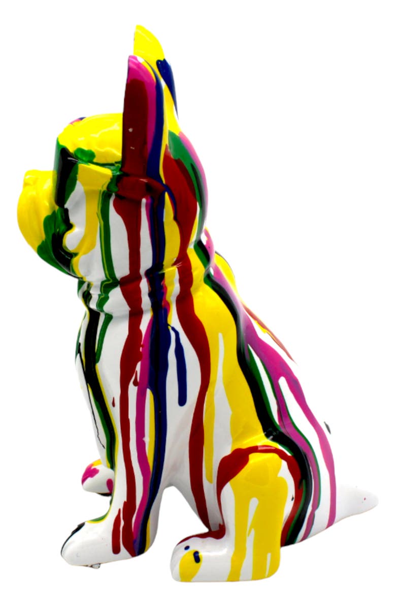 INTERIOR ILLUSIONS Colorful Graffiti Bulldog Art Sculpture, Alternate, color, 