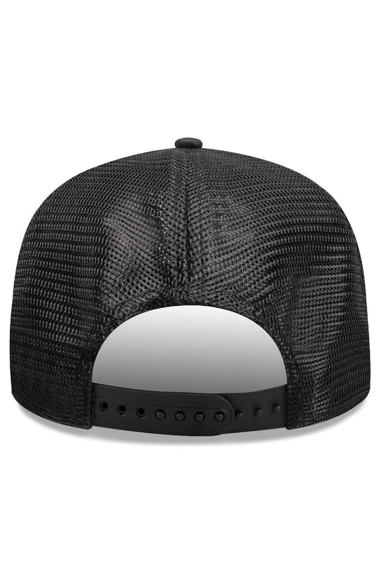 New Era Men
s New Era  Black Boston Celtics Quilted 9SEVENTY Trucker Adjustable Hat, Alternate, color, Black