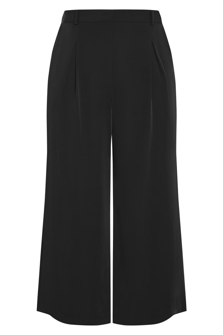Jordan Pleat Wide Leg Pants, Alternate, color, BLACK