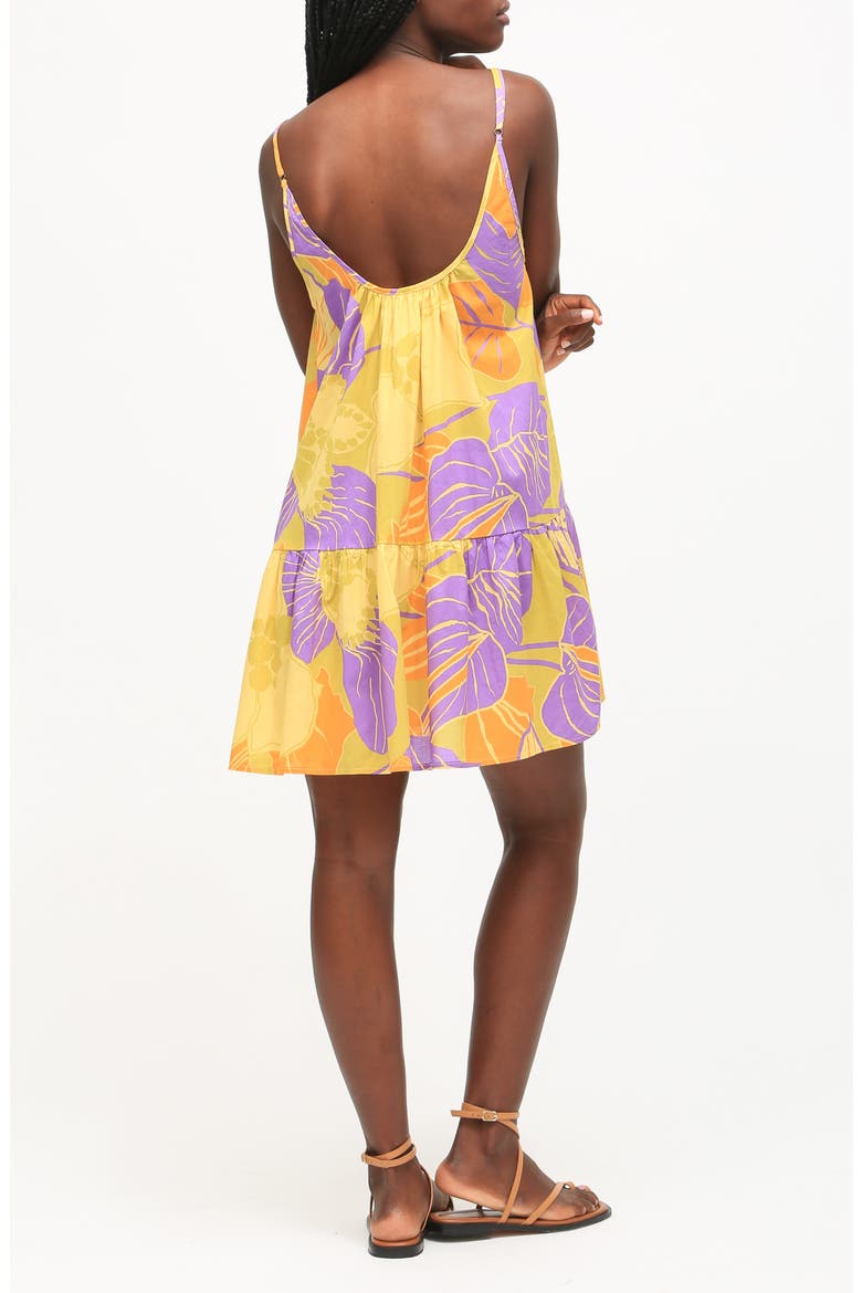 Sofia Floral Cotton Minidress, Alternate, color, OCHRE