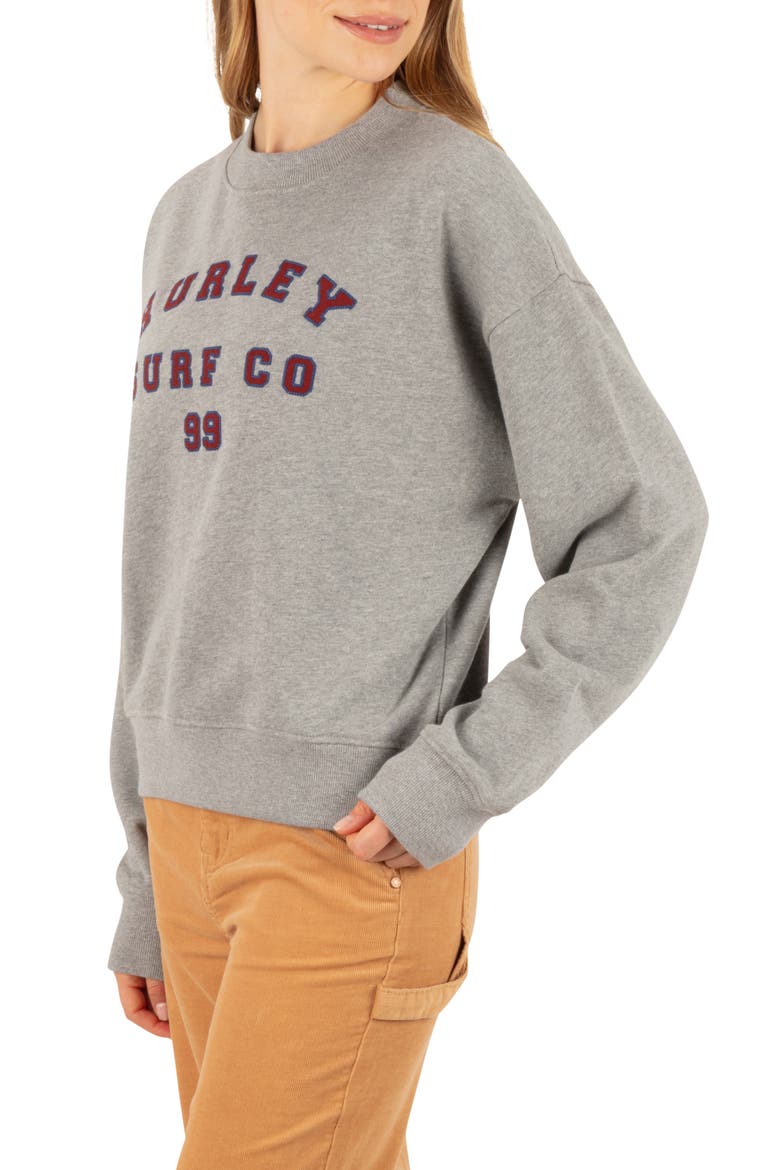 Letterman Graphic Sweatshirt, Alternate, color, GREY HEATHER