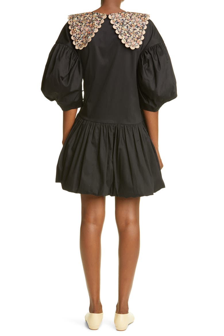 Victoria Wrap Dress with Overlay, Alternate, color, BLACK