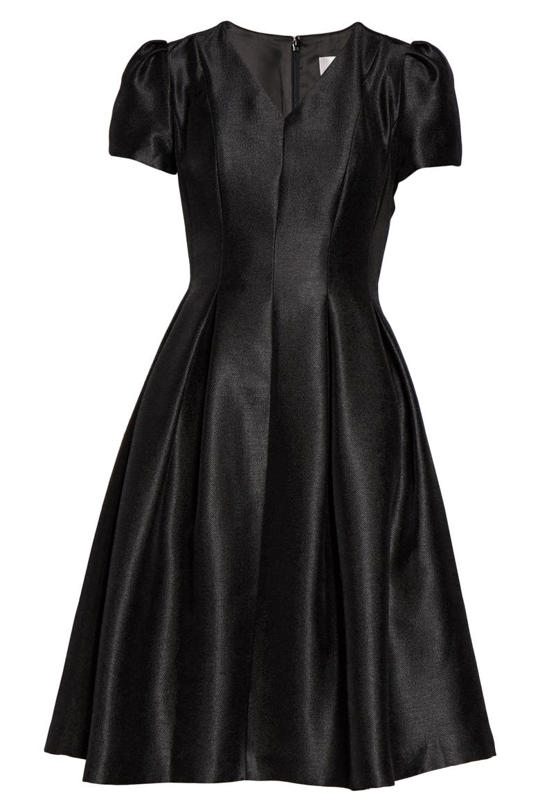 Shine Satin Twill Party Dress, Alternate, color, BLACK