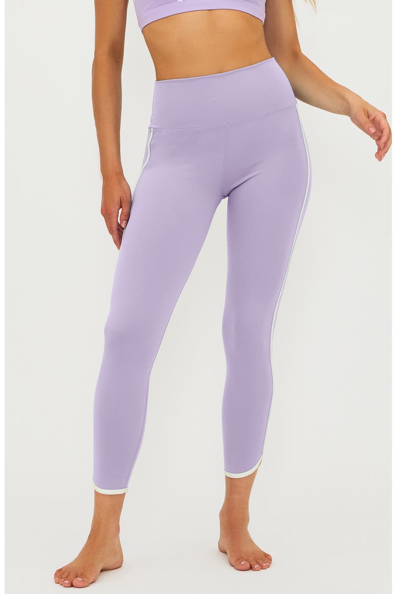 Nella Side Stripe Ankle Leggings, Main, color, FRENCH LAVENDER