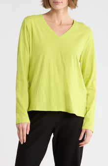 Eileen Fisher V-Neck Easy Organic Cotton T-Shirt