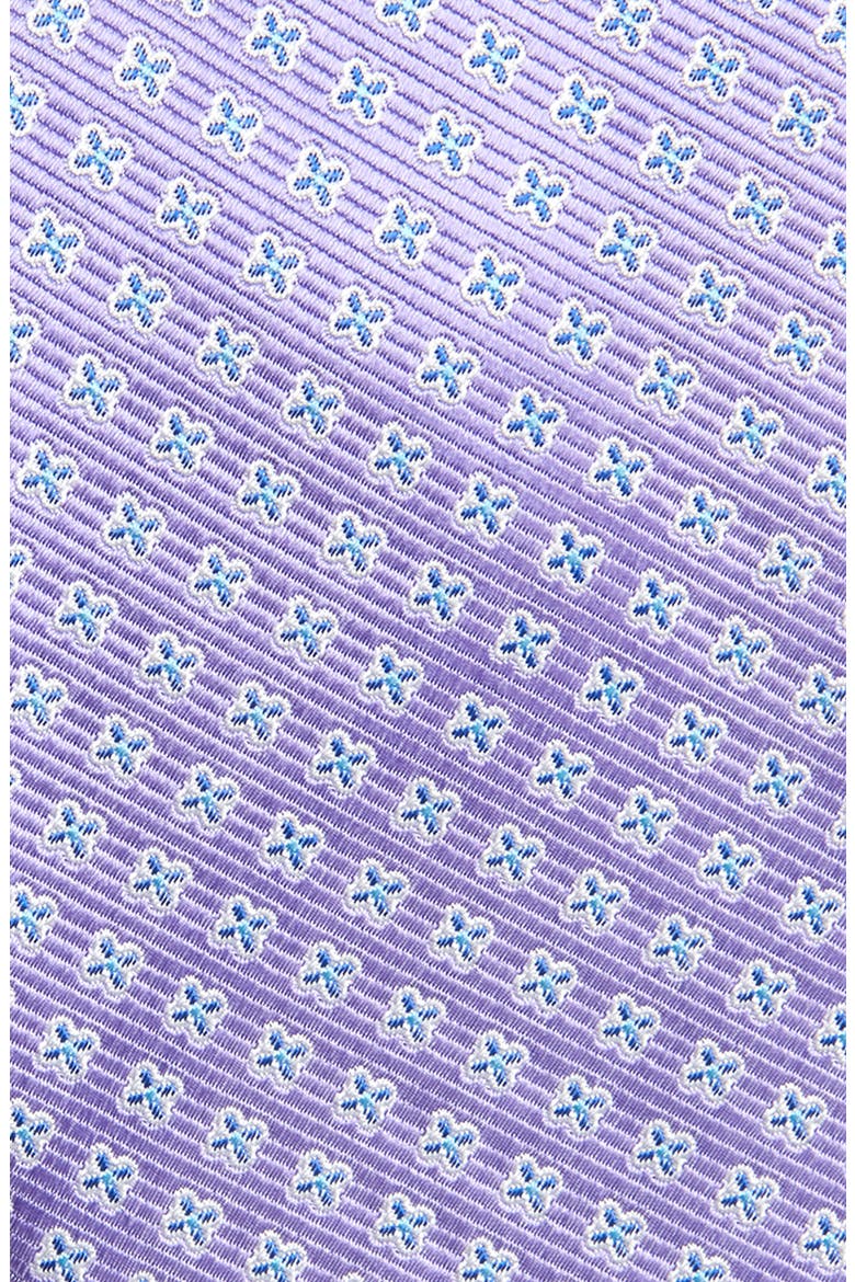 Quatrefoil Medallion Silk Tie, Alternate, color, PURPLE