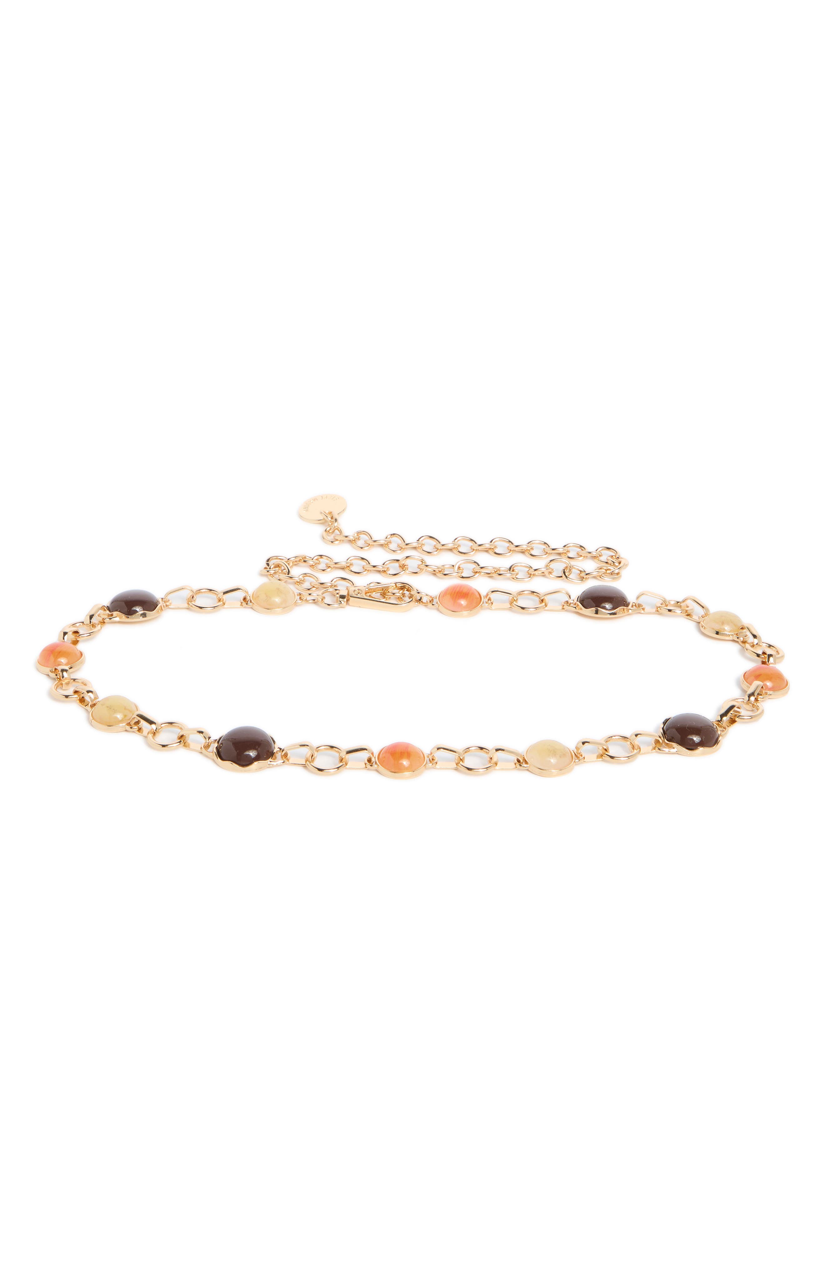 Steve Madden Crystal Chain Belt