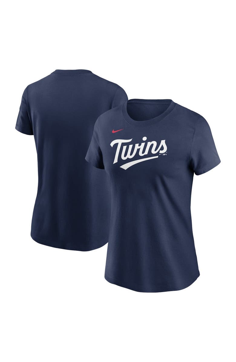 Nike Women's Nike  Navy Minnesota Twins Fuse Wordmark T-Shirt, Main, color, Navy