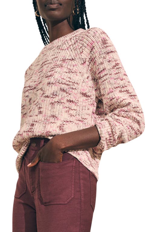 Faherty Painters Crew Sweater In Pink