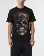 PHILIPP PLEIN Round Neck T-Shirt Lava Skull Men