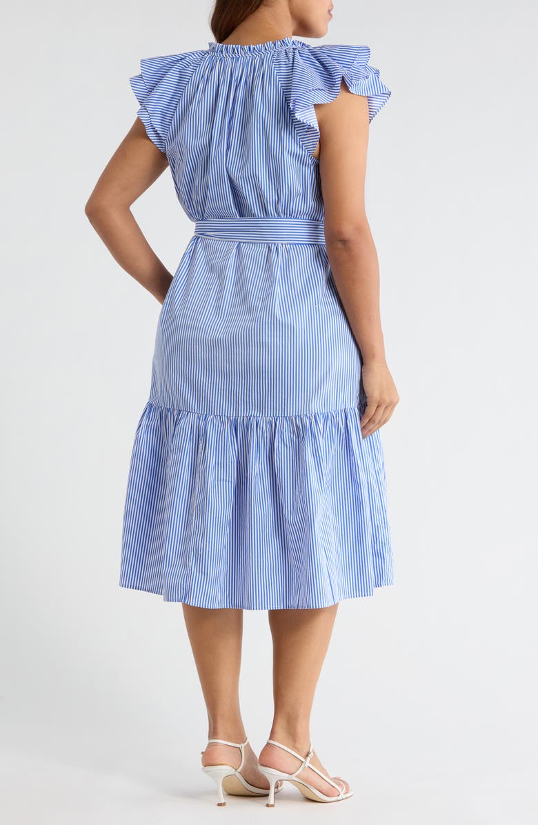 SUGARLIPS Sherah Stripe Midi Dress, Alternate, color, Blue-Wht-Stripe