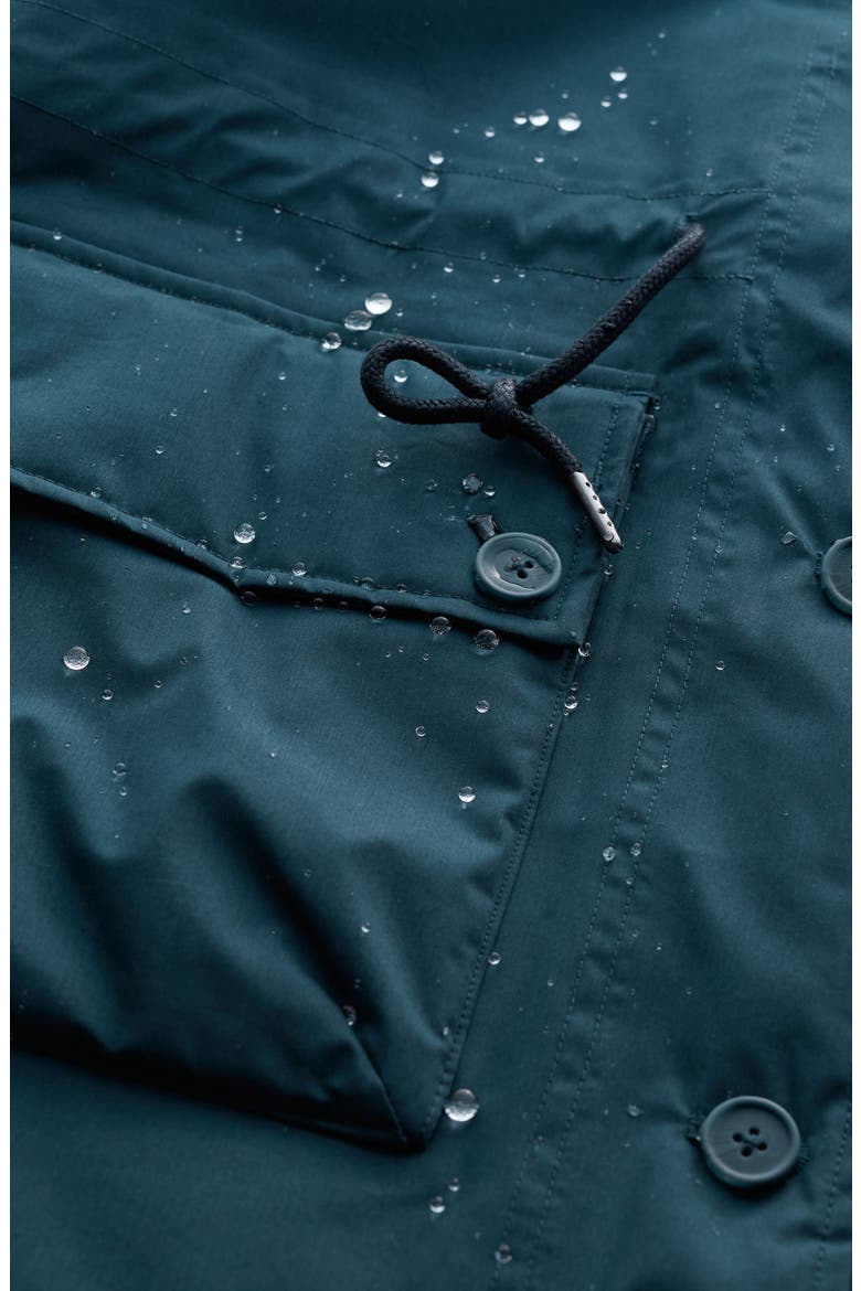 Cliff Castle Waterproof Hooded Coat, Alternate, color, SEA STORM BLUE