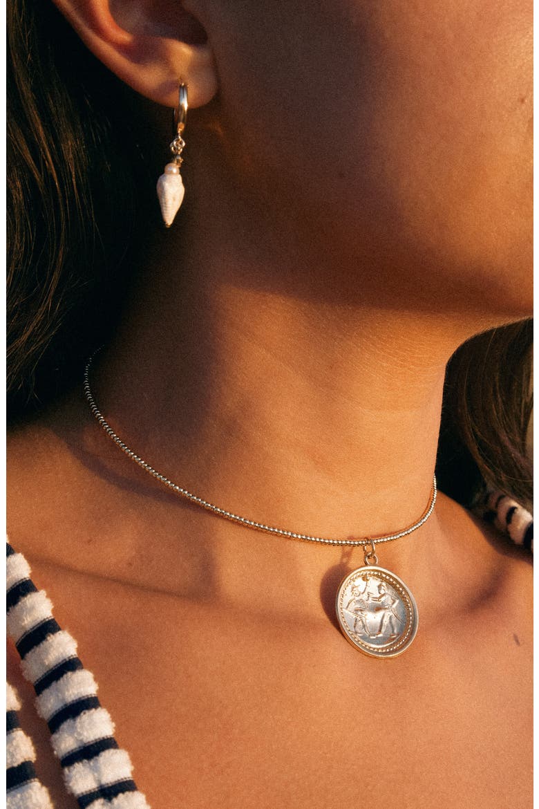 Athena Coin Choker Necklace, Alternate, color, GOLD