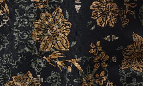 Travismathew Speaking My Language Floral Short Sleeve Piqué Button-up Shirt In Black