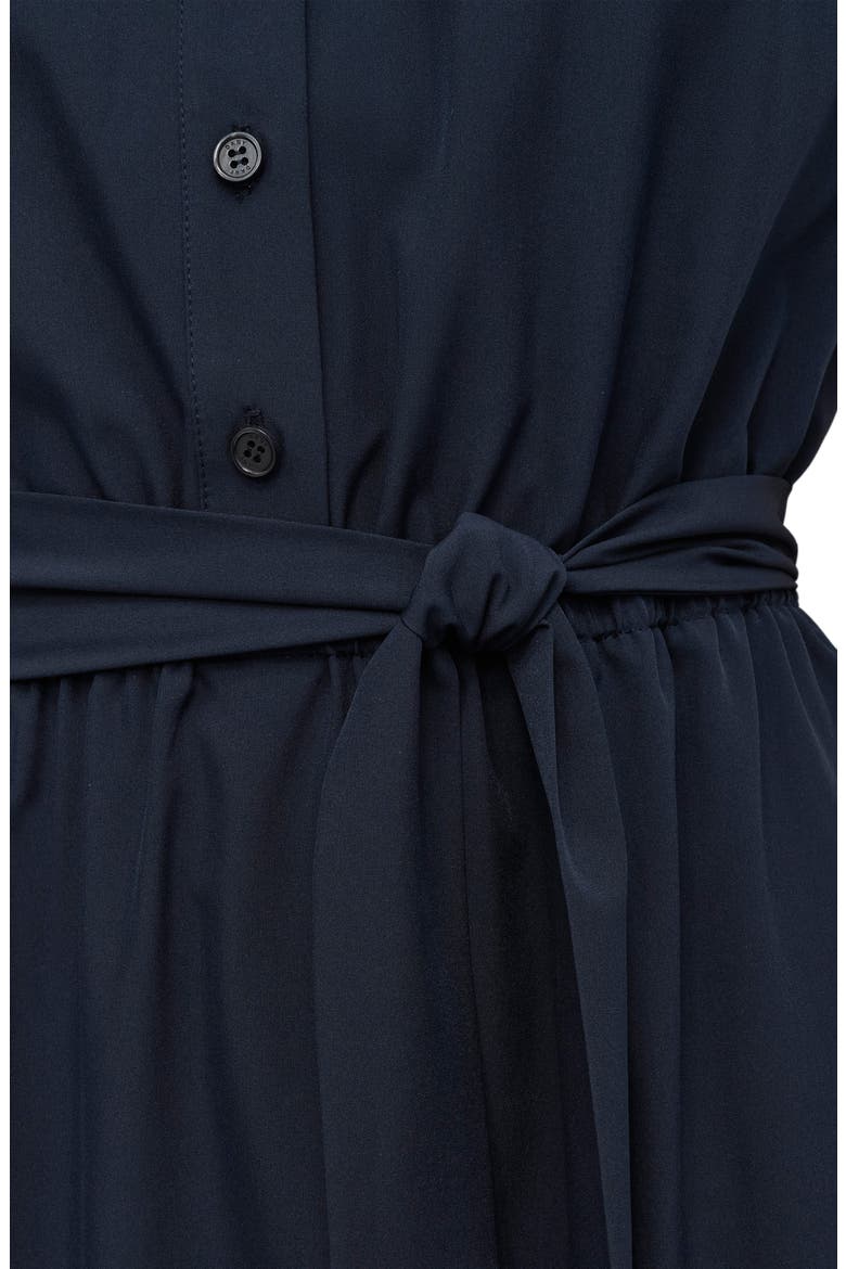 Ruffle Mini Shirtdress, Alternate, color, NAVY