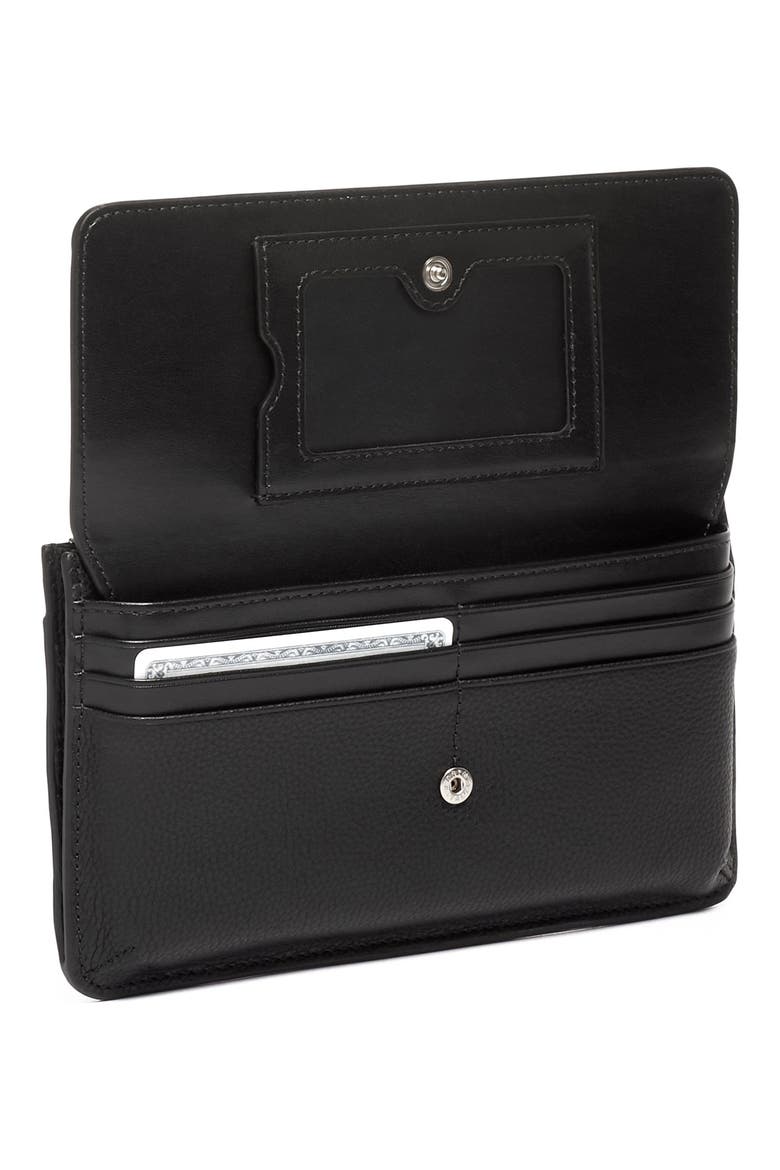 Belden Leather Wallet Crossbody Bag, Alternate, color, BLACK