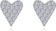 Lafonn Pavé Simulated Diamond Heart Stud Earrings