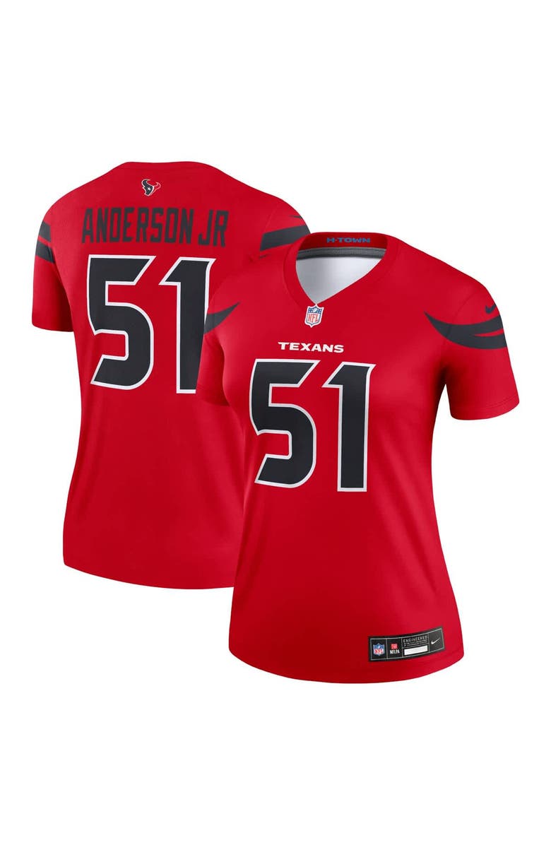 Nike Women's Nike Will Anderson Jr. Red Houston Texans Alternate Legend Player Performance Top, Alternate, color, Red