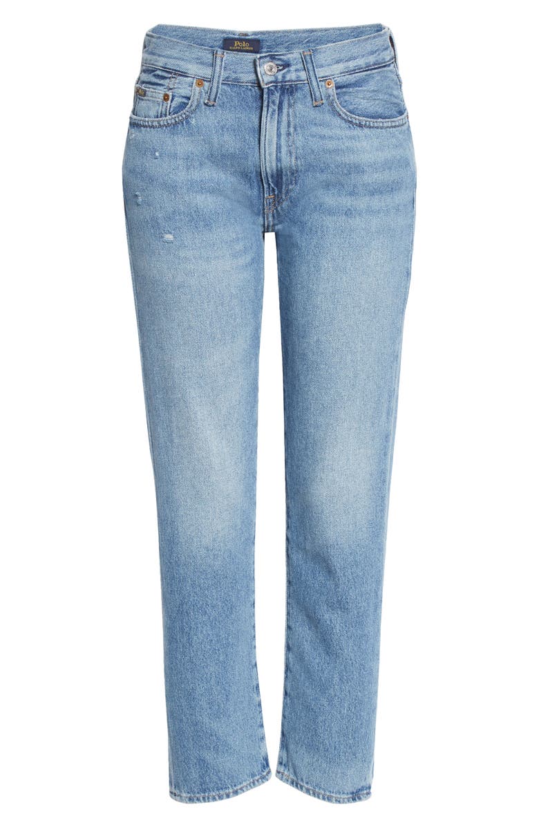 Polo Ralph Lauren Hailey Wash Avery Boyfriend Crop Jeans, Alternate, color, 