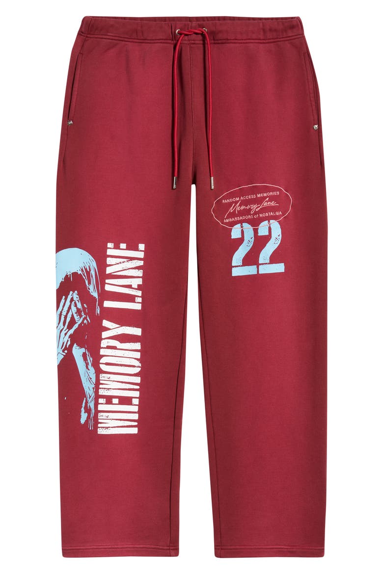 Stencil Logo Sweatpants, Alternate, color, RED