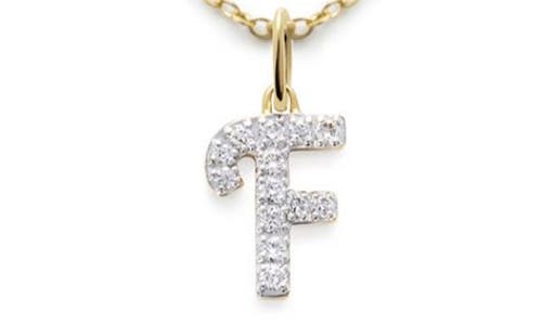 Monica Vinader Lab Created Diamond Initial Pendant Necklace In Gold