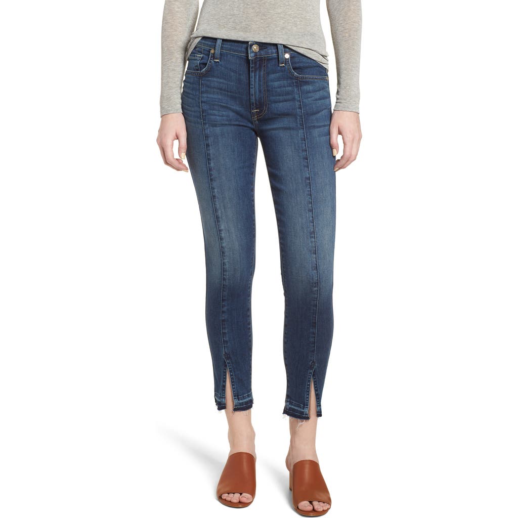 7 For All Mankind ® Front Seam Slit Released Hem Ankle Skinny Jeans