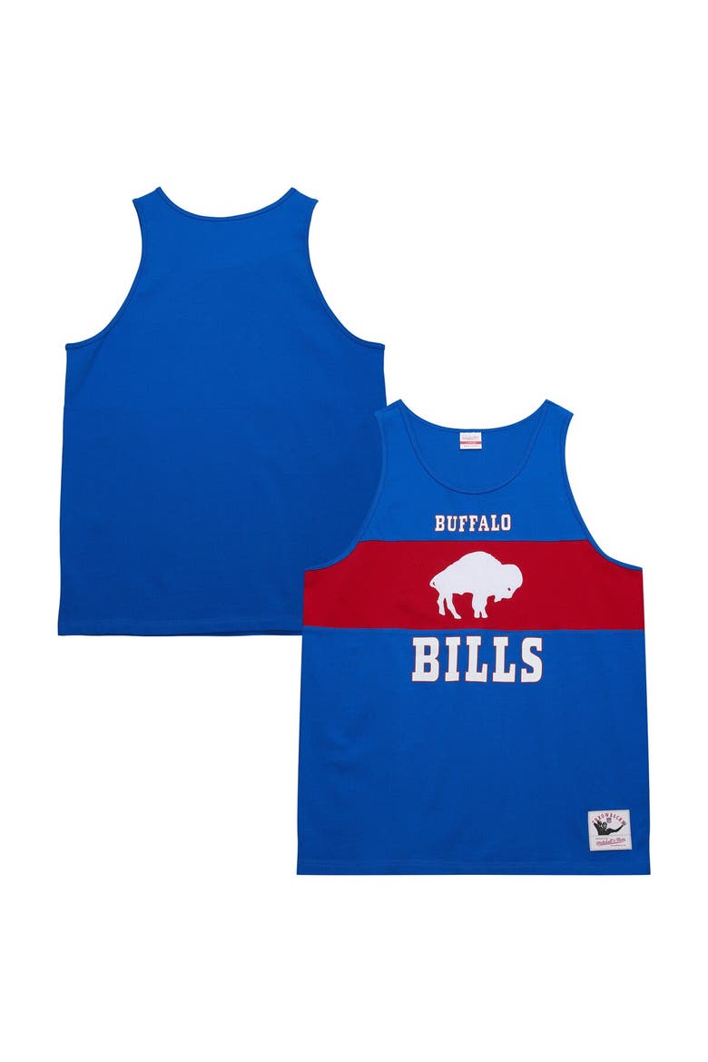 Men's Mitchell & Ness Royal Buffalo Bills Retro Colorblock Tank Top, Alternate, color, Royal