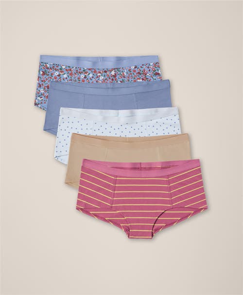 Pact Everyday Boy Short 5-pack In Brown
