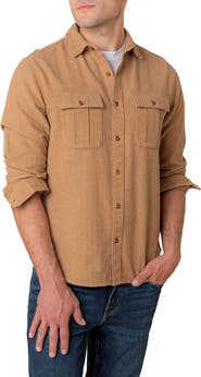 Hope & Henry Organic Flannel Double Pocket Button Down Shirt