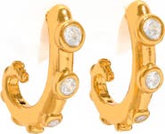 Girls Crew Tentacle Cubic Zirconia Hoop Earrings
