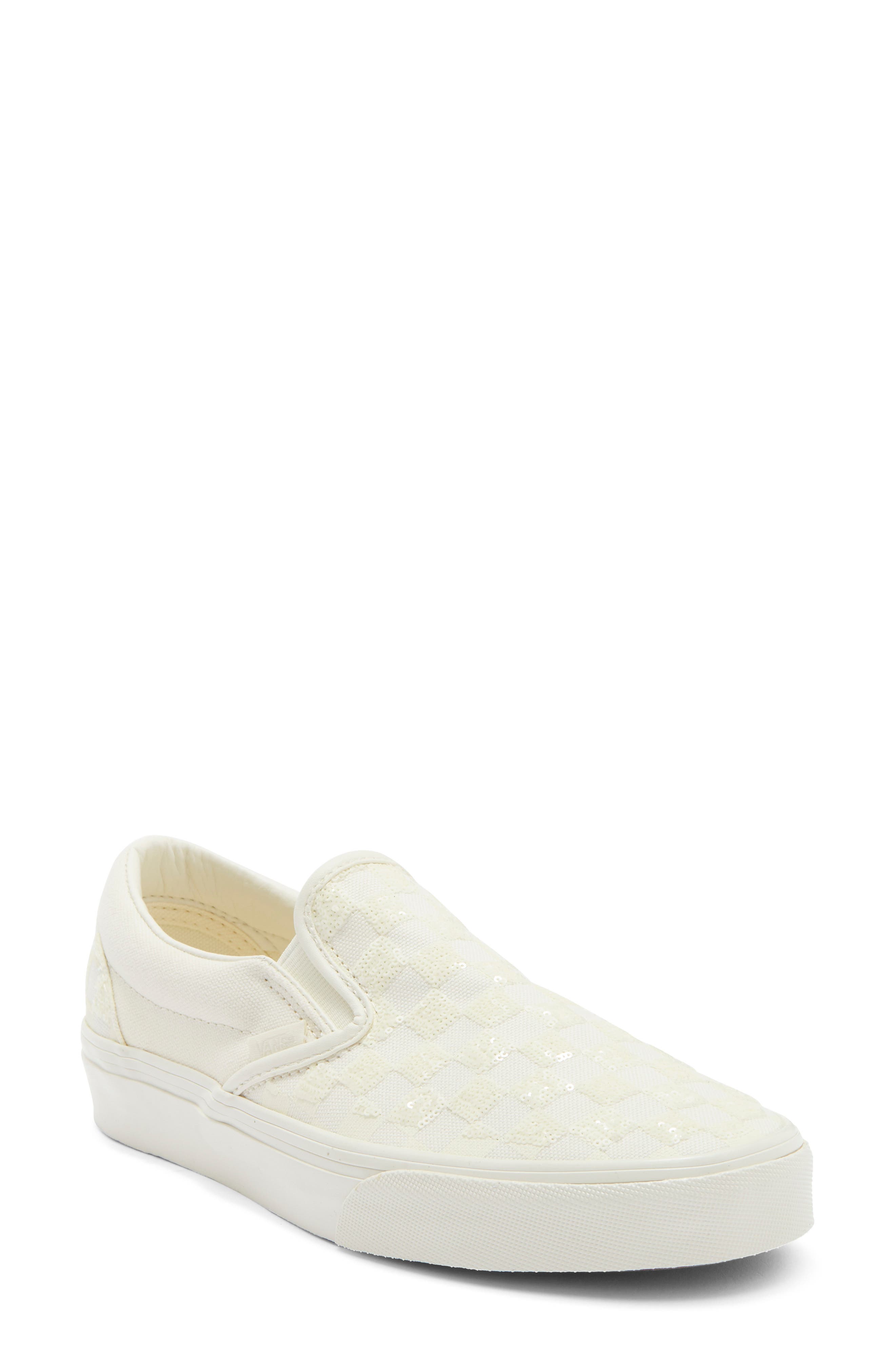 Classic Slip-On Sneaker, Main, color, WHITE CHECKERBOARD