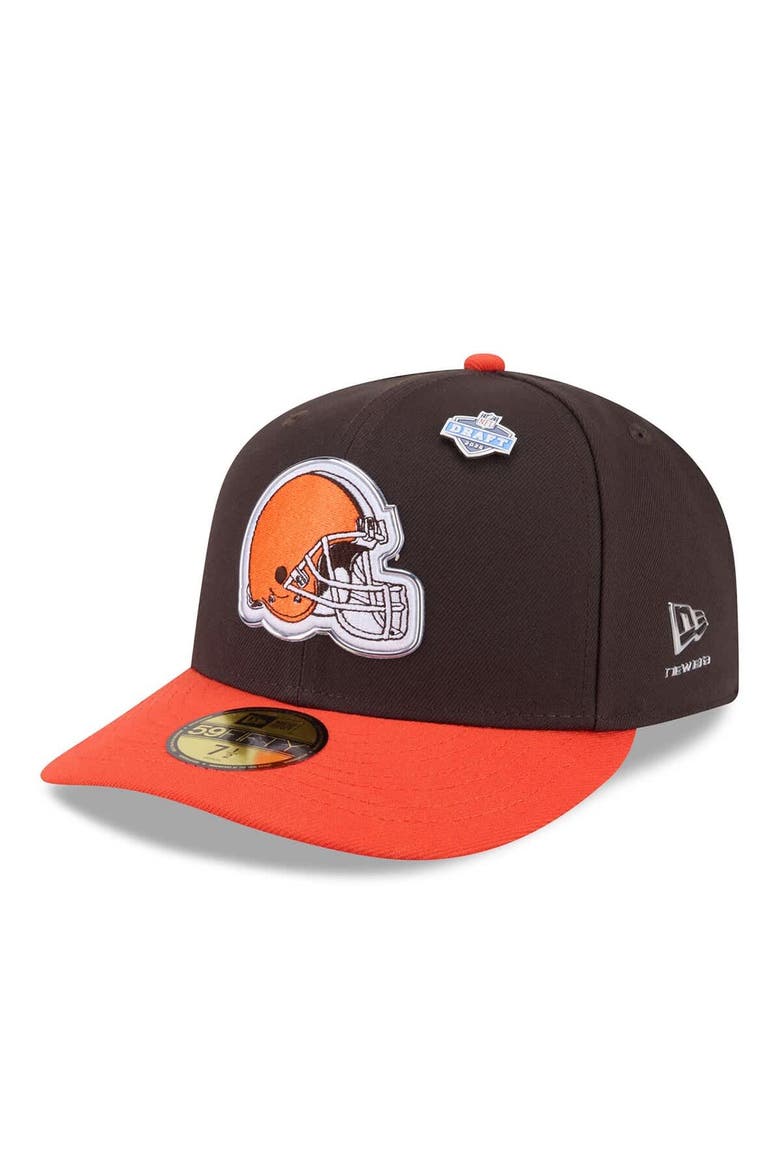 Men's New Era  Brown/Orange Cleveland Browns 2026 NFL Draft Pre-Curved 59FIFTY Fitted Hat, Main, color, Brown