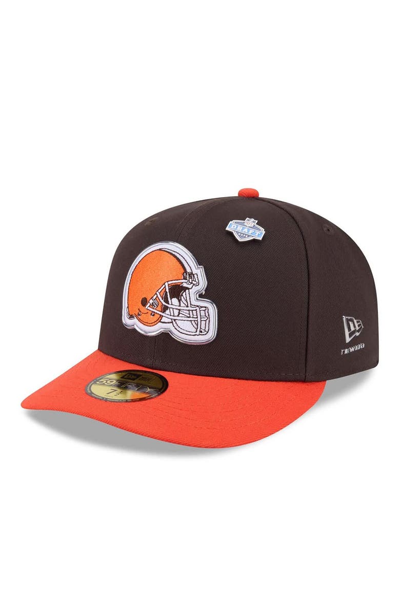 New Era Men's New Era  Brown/Orange Cleveland Browns 2026 NFL Draft Pre-Curved 59FIFTY Fitted Hat, Main, color, Brown