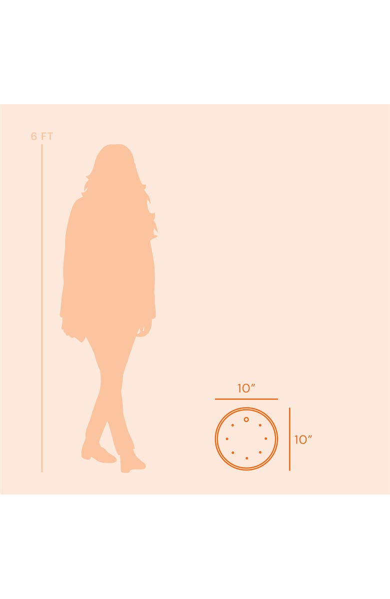 Bloem Ups A Daisy Round Planter Lift Insert, 10 Inch Orange, Alternate, color, Orange