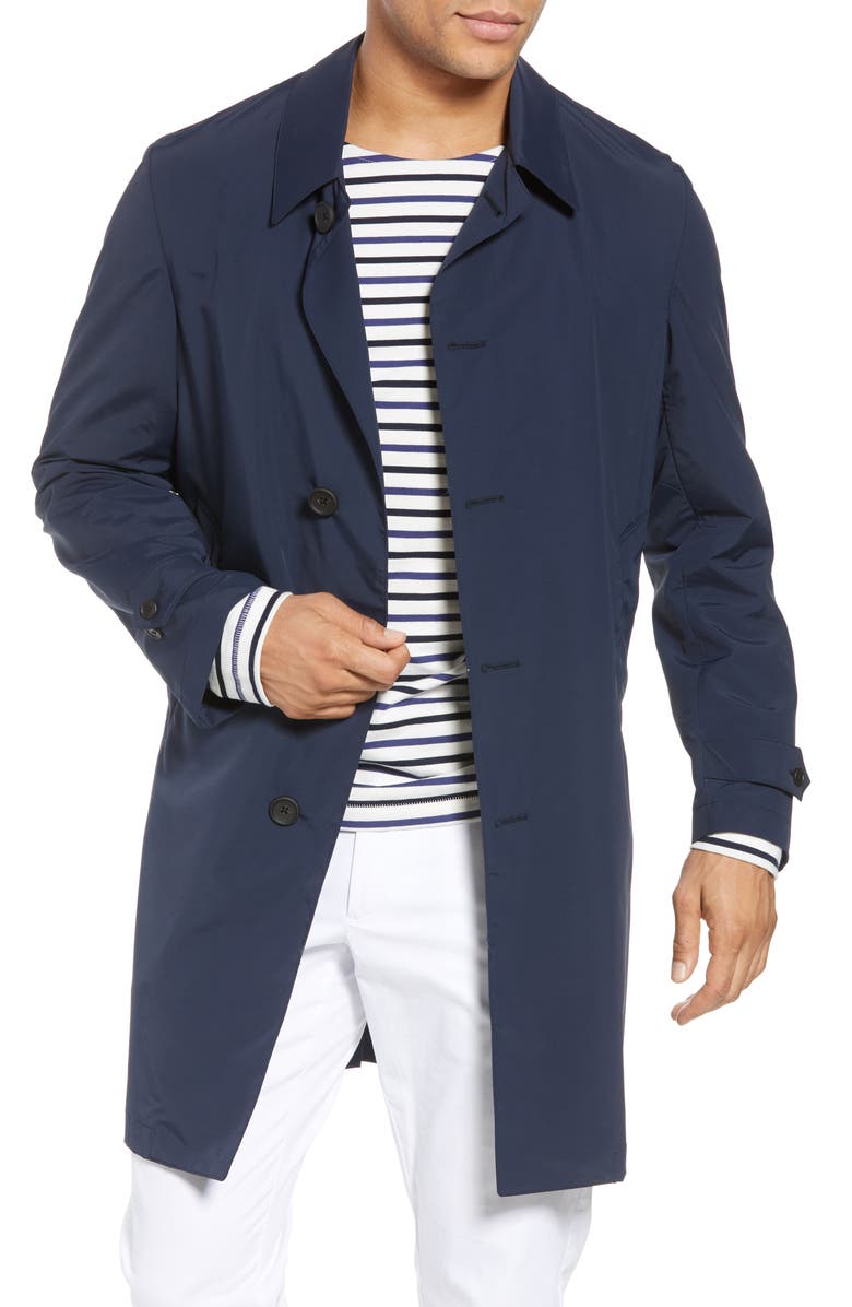 H Shell Wool Blend Rain Coat, Main, color,