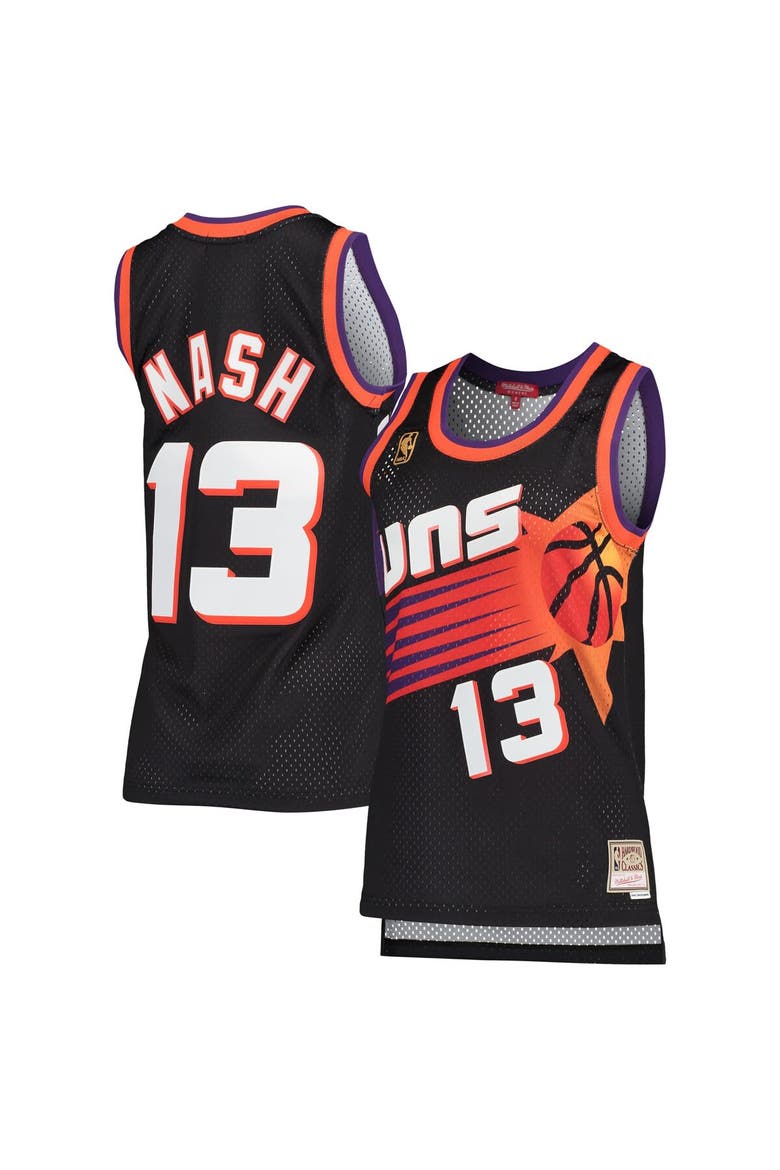Women's Mitchell & Ness Steve Nash Black Phoenix Suns  Hardwood Classics Swingman Jersey, Main, color, Black