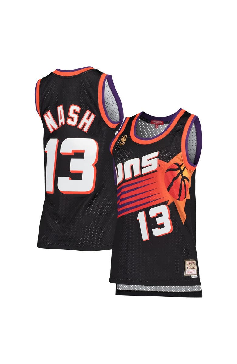 Mitchell & Ness Women's Mitchell & Ness Steve Nash Black Phoenix Suns  Hardwood Classics Swingman Jersey, Main, color, Black